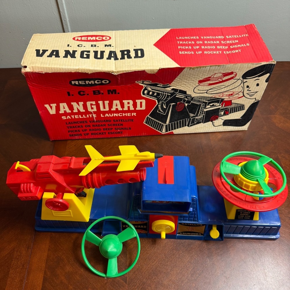 Vintage‎ 1960s REMCO ICBM Vanguard Satellite Launcher Toy w/ Box
